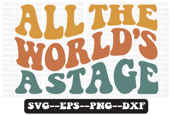 All the World s a Stage Retro Svg Design Review