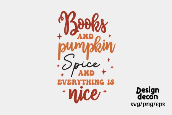 Books and Pumpkin Spice Retro Svg Png Review